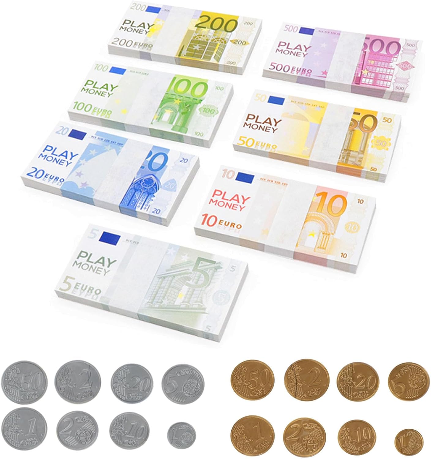 HattusaShield 86 Piezas Billetes y Monedas de Euro de Juguete