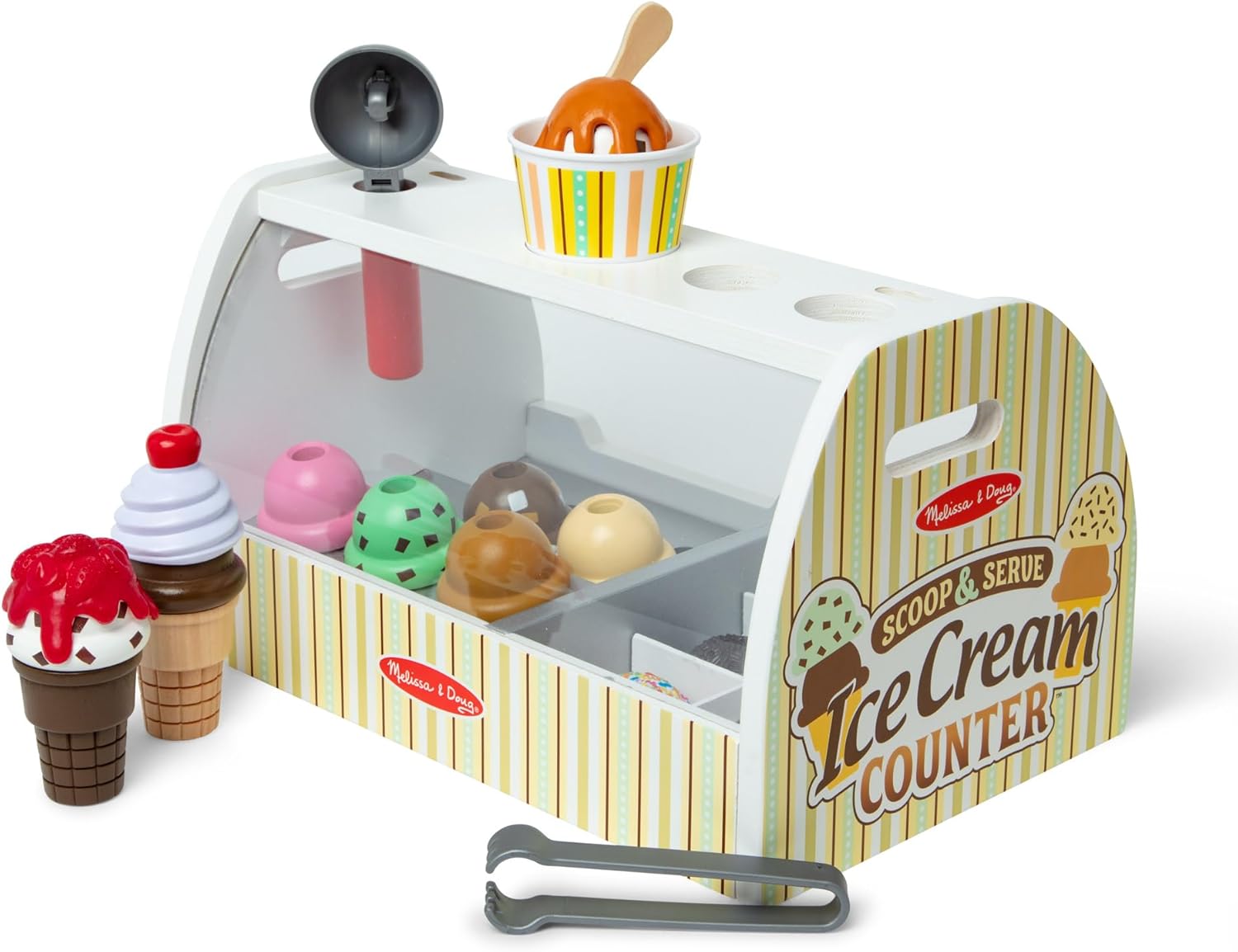 MELISSA & DOUG - Puesto de Helados Madera 28 Piezas
