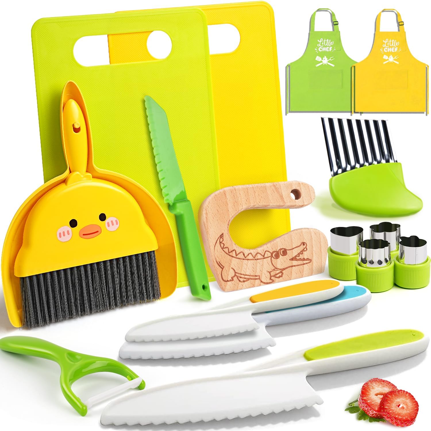 Cuchillos de Cocina para Niños 16 piezas Montessori EURYUNG