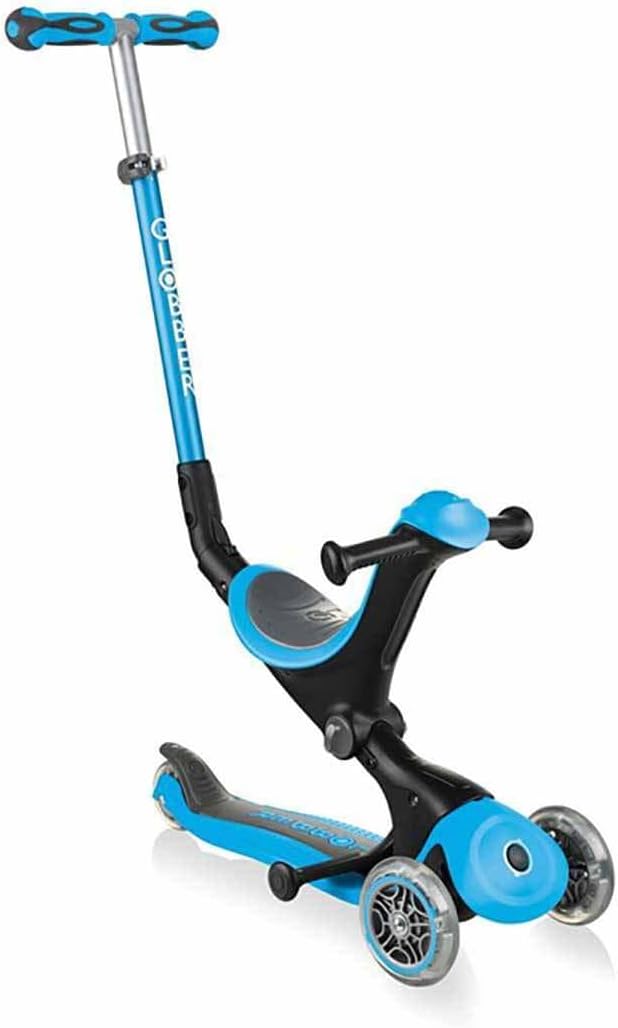 Globber GO•UP Deluxe – Patinete evolutivo de 3 Ruedas con Asiento para niños de 15 m a 6 años
