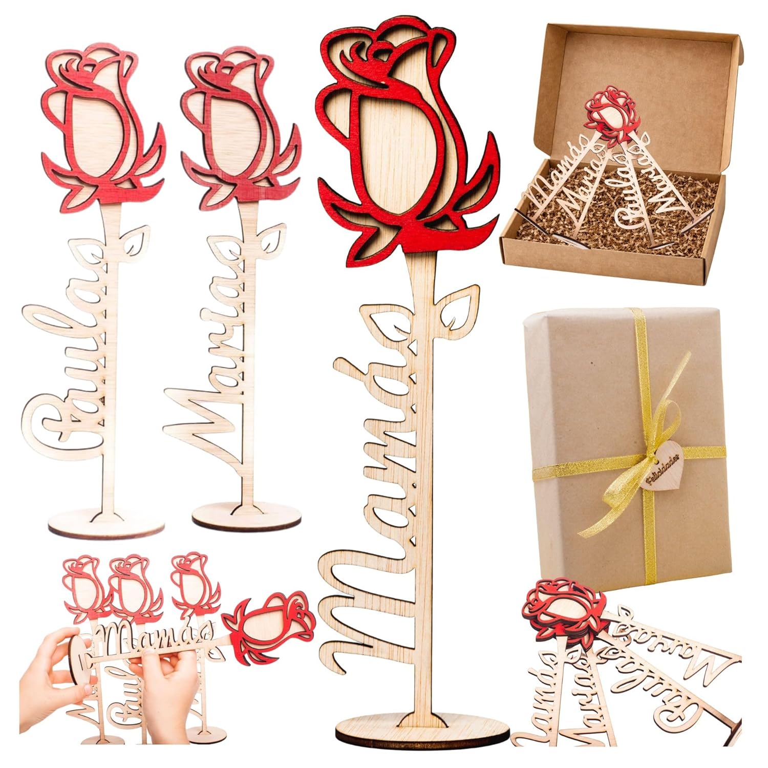 Rosa de Madera Personalizada Sant Jordi