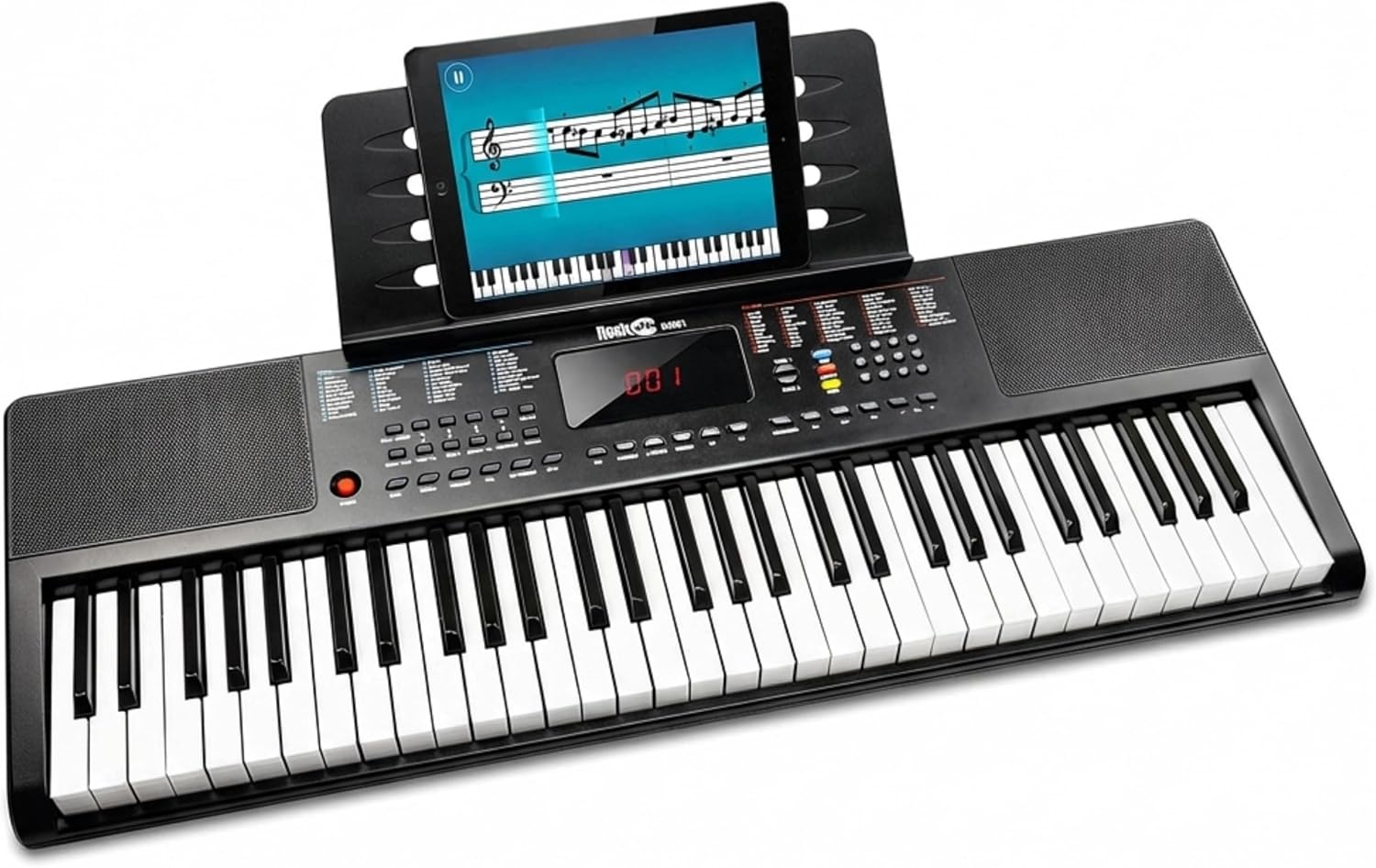 Teclado RockJam compacto de 61 teclas con soporte para partituras