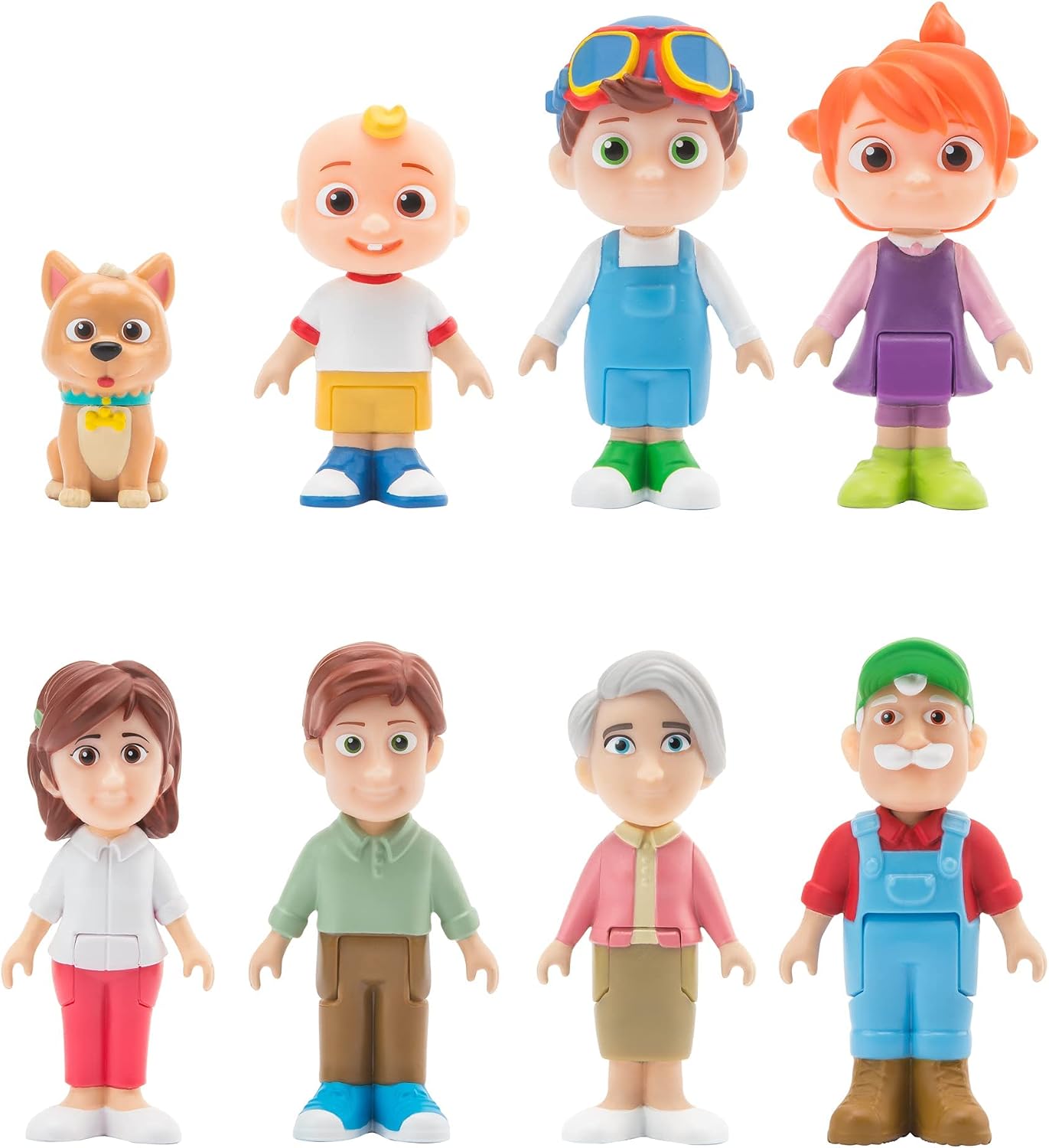 CoComelon WT0047 - Paquete de 8 Figuras (Familia), Multicolor