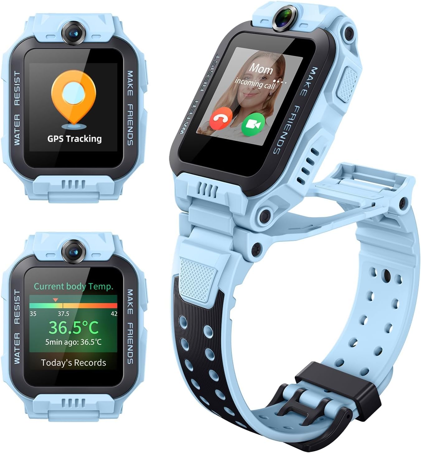 imoo Watch Phone, Smartwatch para niños 4G con videollamadas en HD (Z7 Azul)