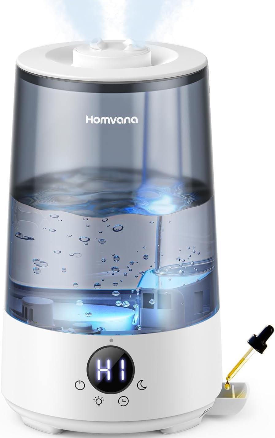 Homvana Humidificador Bebes Mocos y Tos 3.6L Cool Mist Silencioso