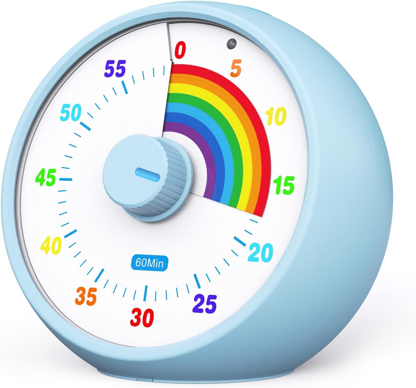 Cronómetro Visual Infantil kiecky squirrel Cuenta Atrás 60 Minutos Patrón Arcoíris Azul
