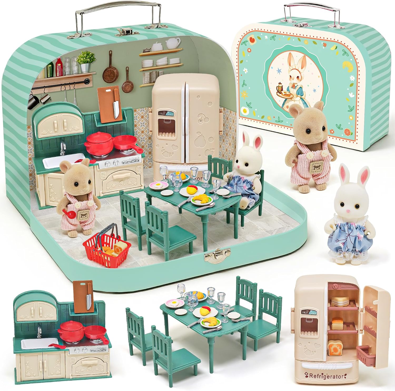 Casa de Muñecas Maleta con Muebles en Miniatura TinkerPlay