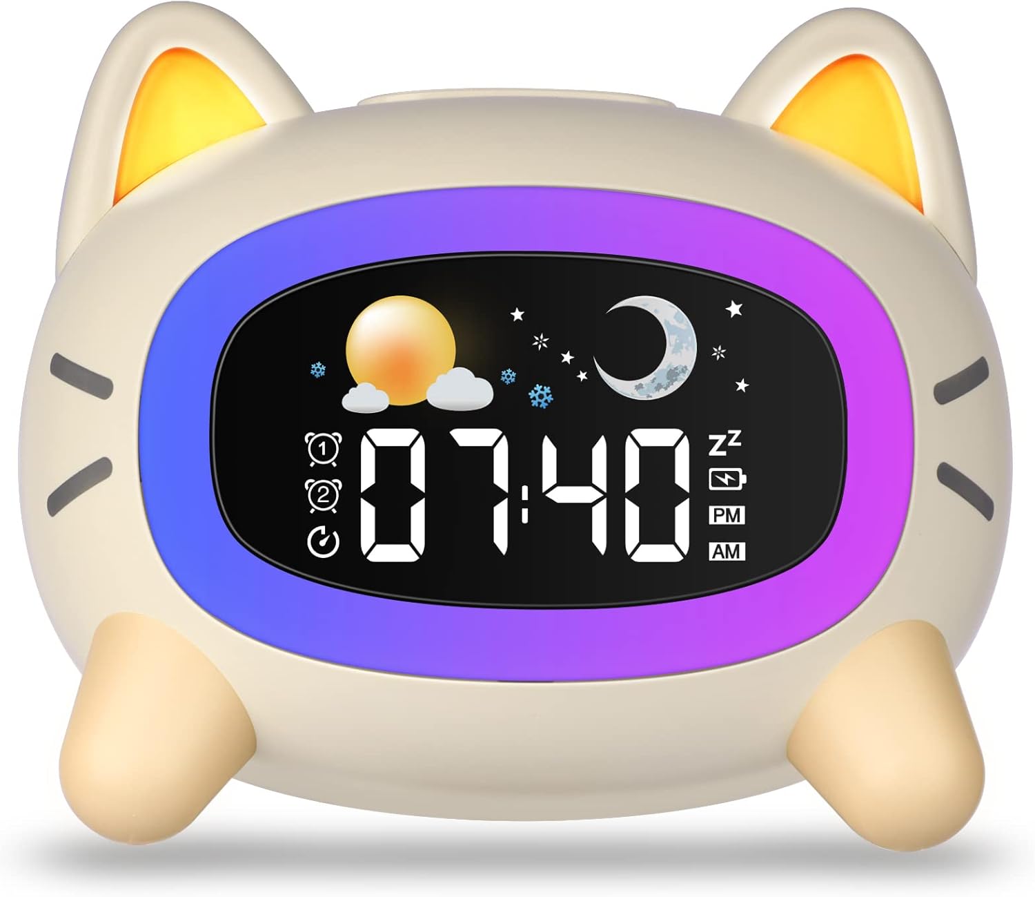 Uplayteck Relojes Despertadores para Niños con Luces y Música para Dormir