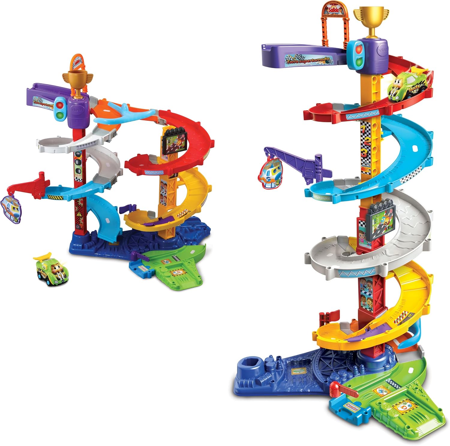 VTech Torre Supertornado TutTut Bólidos + Rocky Superauto