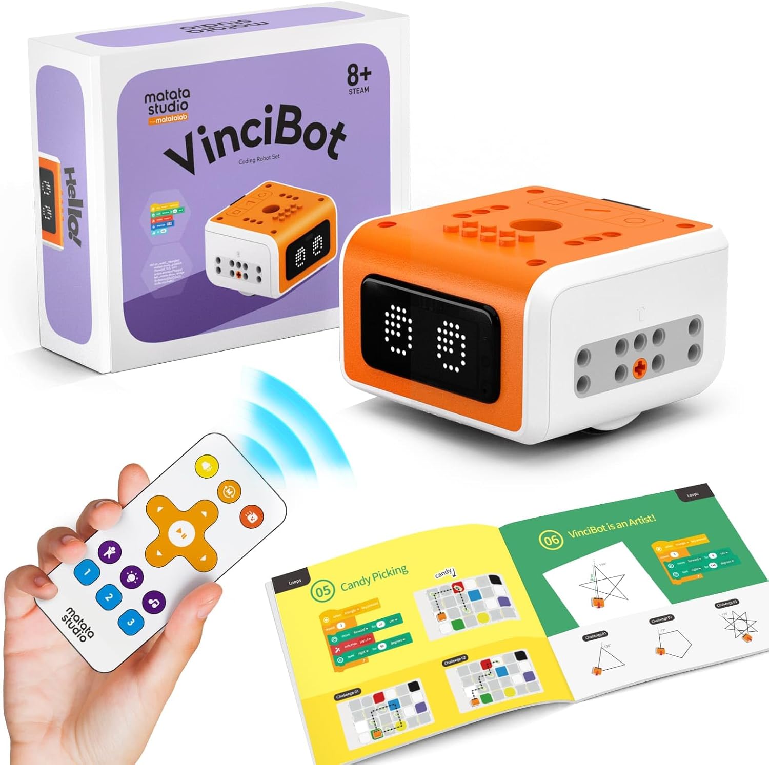 MatataStudio VinciBot - Robot Programable de Codificación IA para Niños 8-12 años