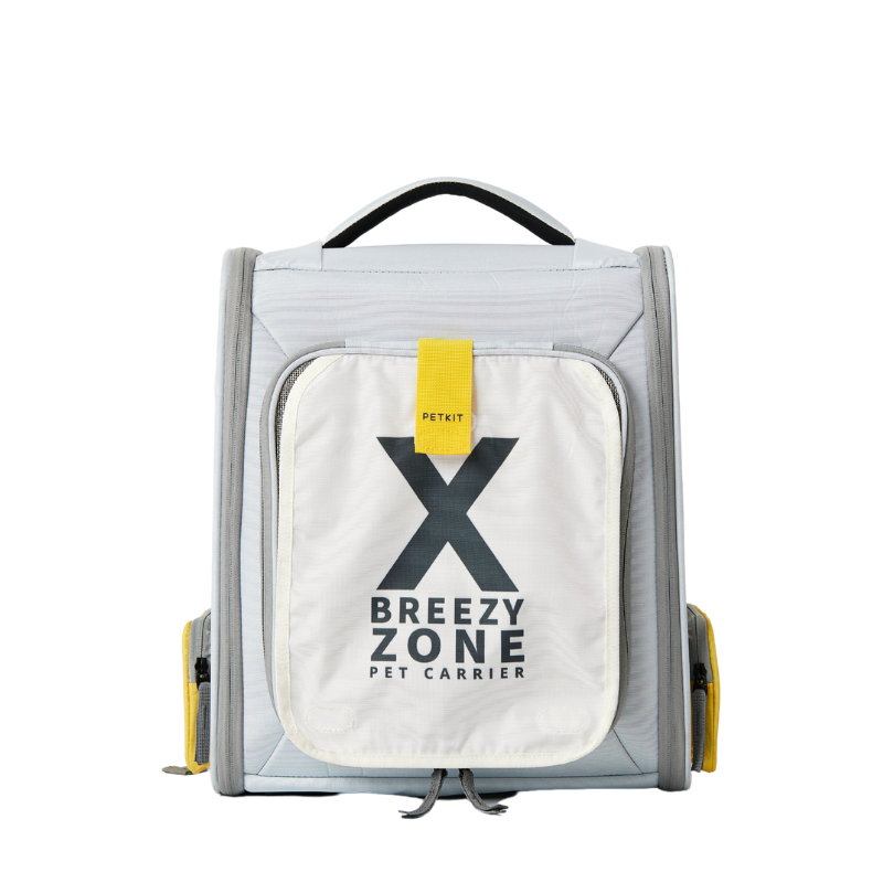 Rucsac pentru transport pisici Petkit Breezy X Zone, Pliabil, Gri