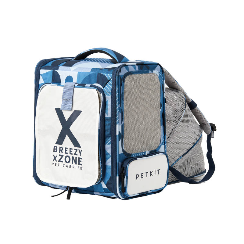 Rucsac pentru transport pisici Petkit Breezy X Zone, Pliabil, Gri