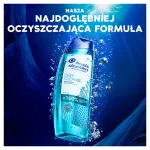 Infografika: butelka szamponu Head&Shoulders - DEEP CLEANSE SCALP DETOX - NASZA NAJDOGŁĘBNIEJSZA OCZYSZCZAJĄCA FORMUŁA