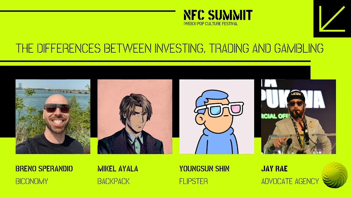 NFC panel Topic:  The differences between investing, trading and gambling featuring Flipster's Youngsun Shin