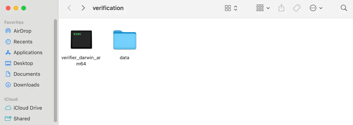 macOS verification folder
