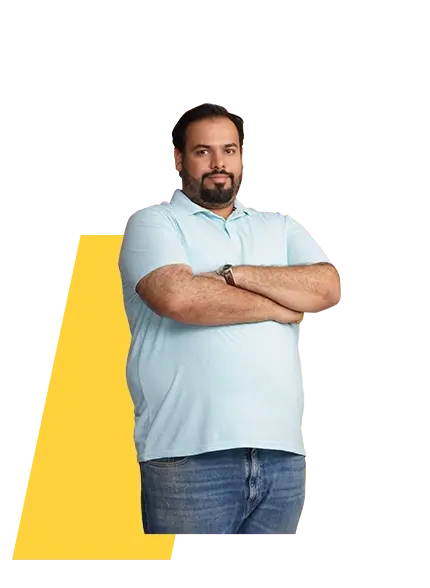 Man with obesity