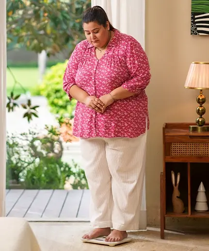 Woman with obesity