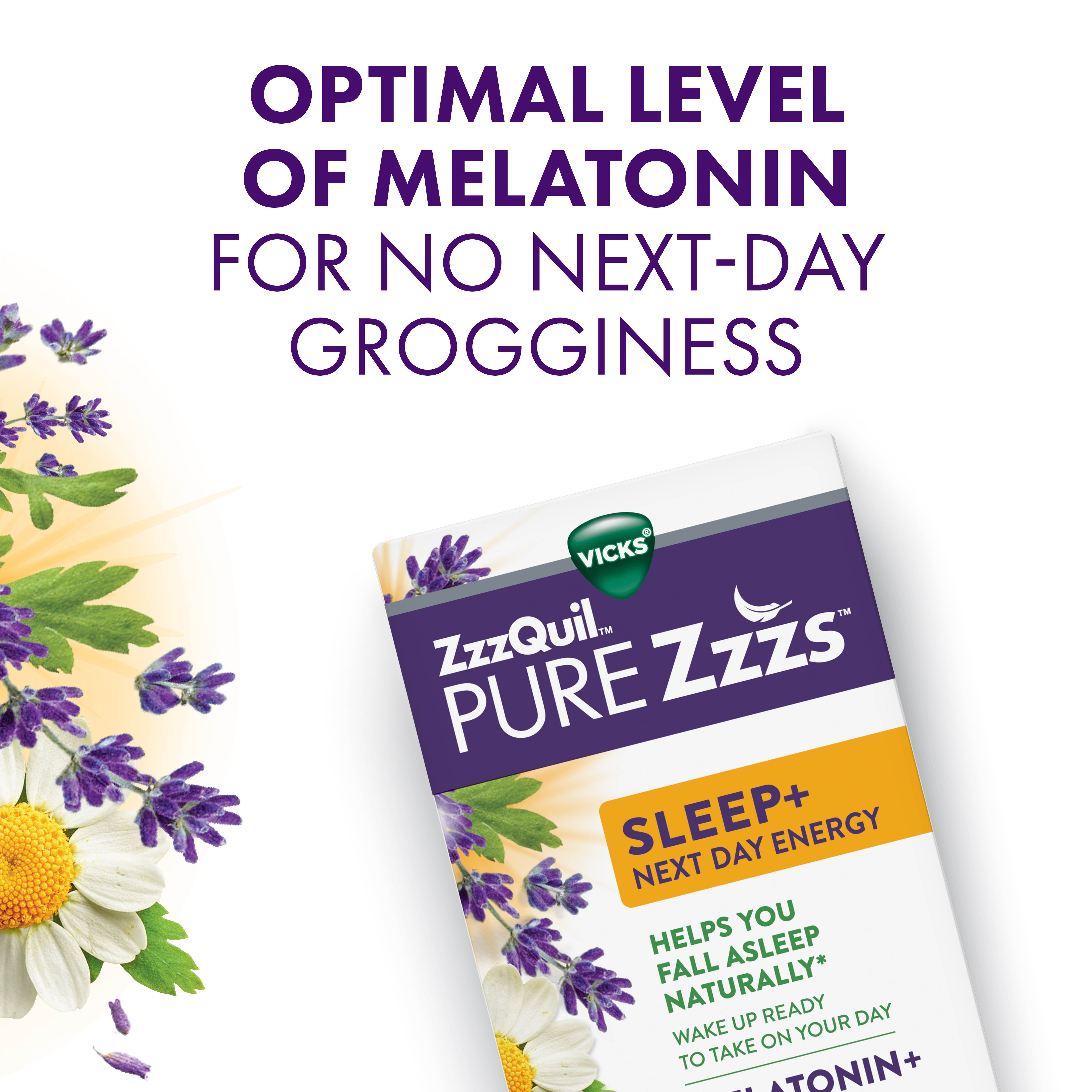 ZzzQuil PURE Zzzs Sleep+ Next Day Energy Tablets | ZzzQuil