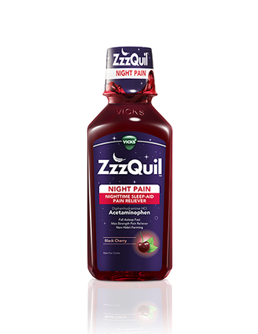 ZzzQuil Night Pain Black Cherry Liquid
