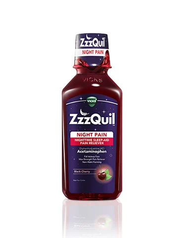 ZzzQuil Nigh Pain Black Cherry Liquid - Carousel 1 - Image set