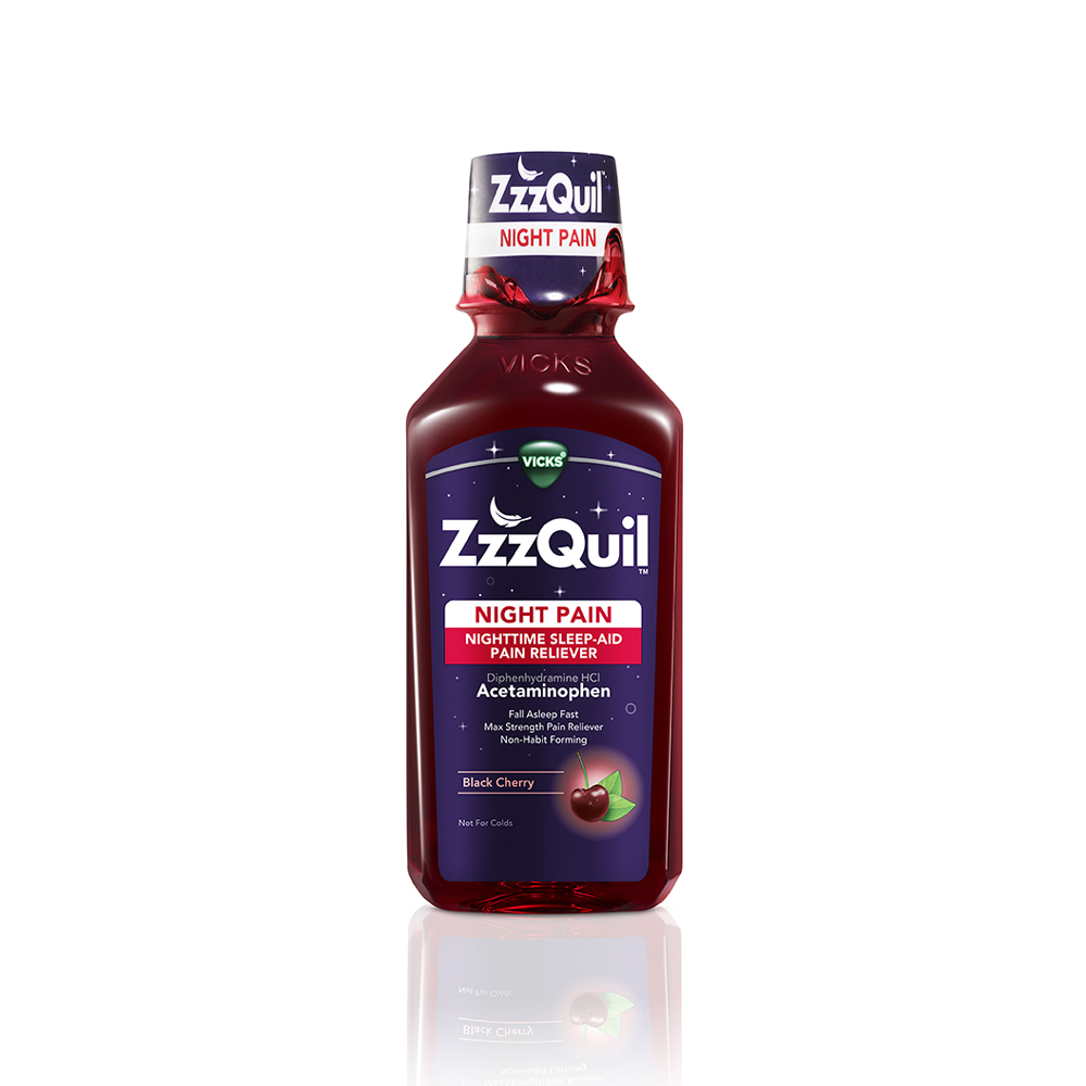 ZzzQuil Night Pain Black Cherry Liquid