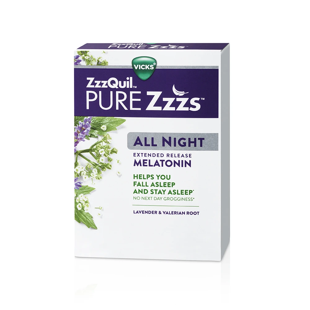 ZzzQuil PURE Zzzs All Night Extended Release Melatonin Tablets