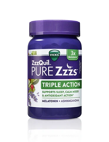 ZzzQuil PURE Zzzs Triple Action Melatonin Gummies
