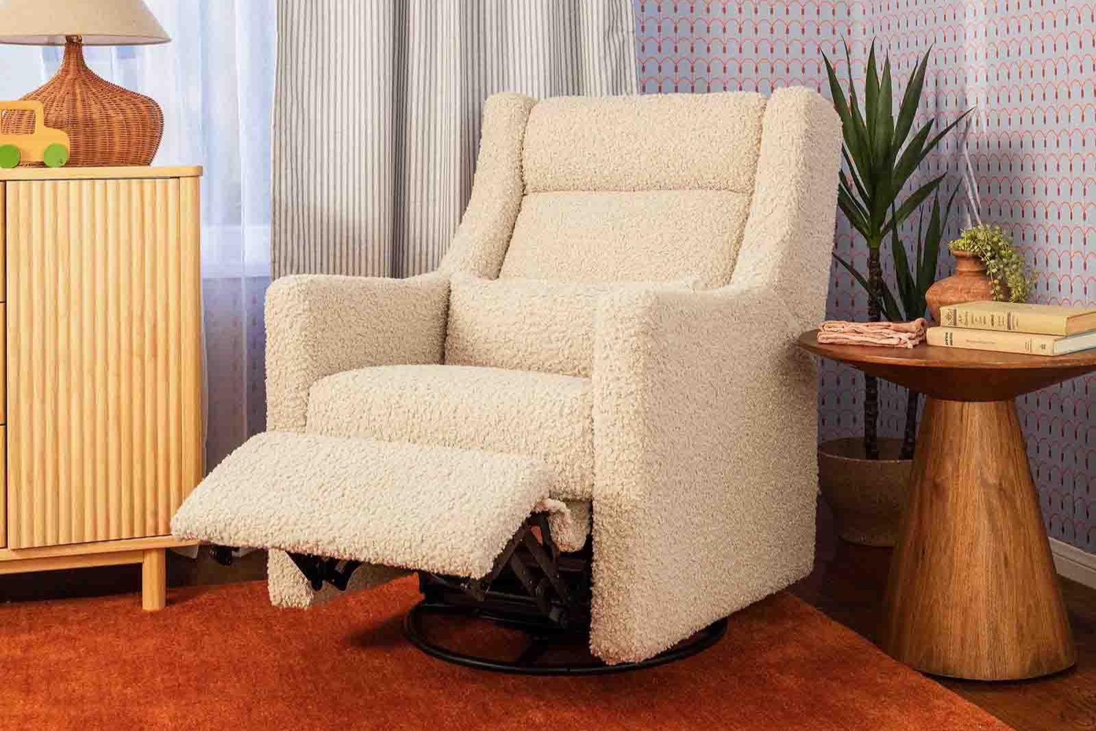 Baby Letto kiwi plus power recliner swivel glider headrest usbport creameco weave