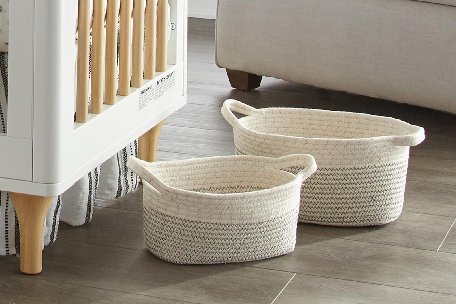 Levtex Baby nico 2pc storage basket