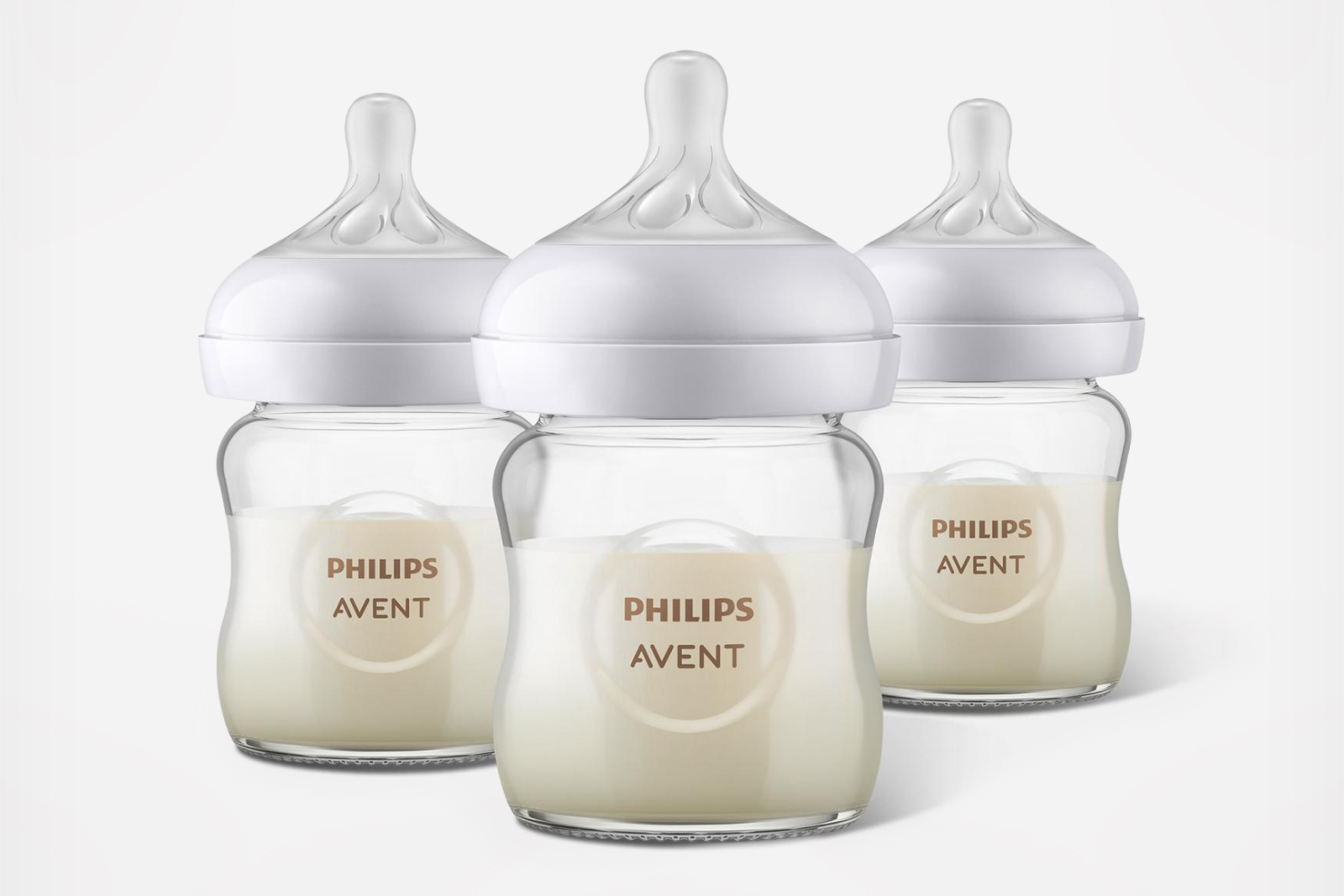 Philips Avent glass natural response baby bottle set