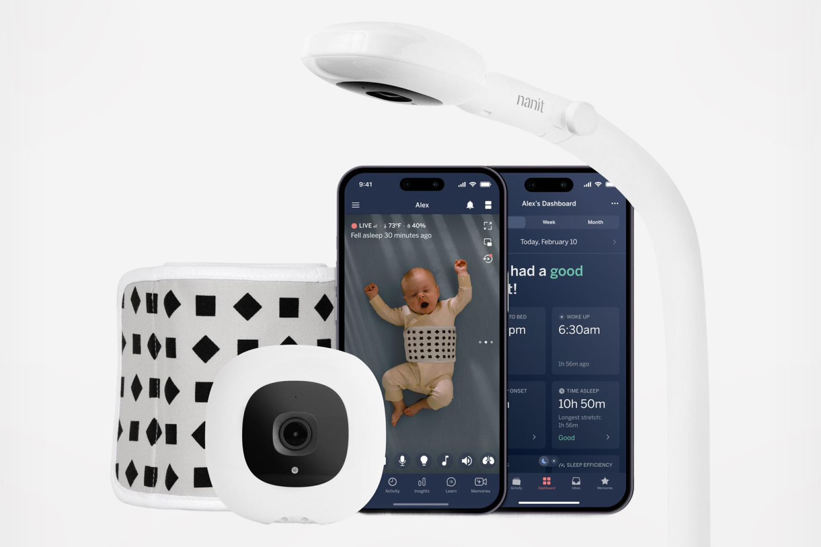 Nanit launch 3pc pro baby monitor floor stand set