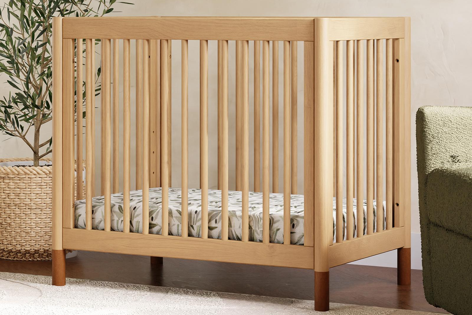 Babyletto gelato 4in1 convertible mini crib honeyvegantanleatherfeet