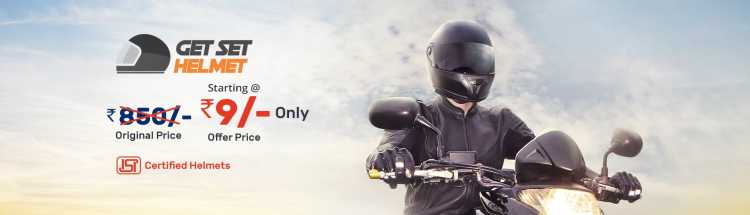 Droom Get Set Helmet Flash Sale : Buy Helmet worth Rs.799 at Rs. 9 Only On 15th July @10AM