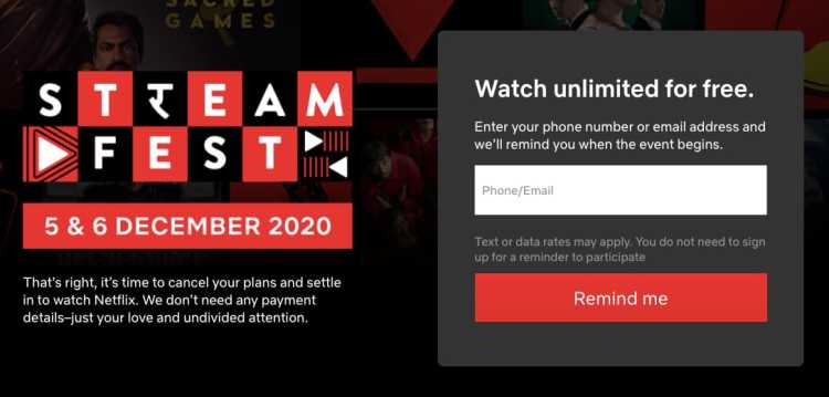 Netflix’s Free Weekend offer, StreamFest, Begins December on 5, 2020. Details and How To Activate Free Netflix