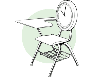Chair with clock