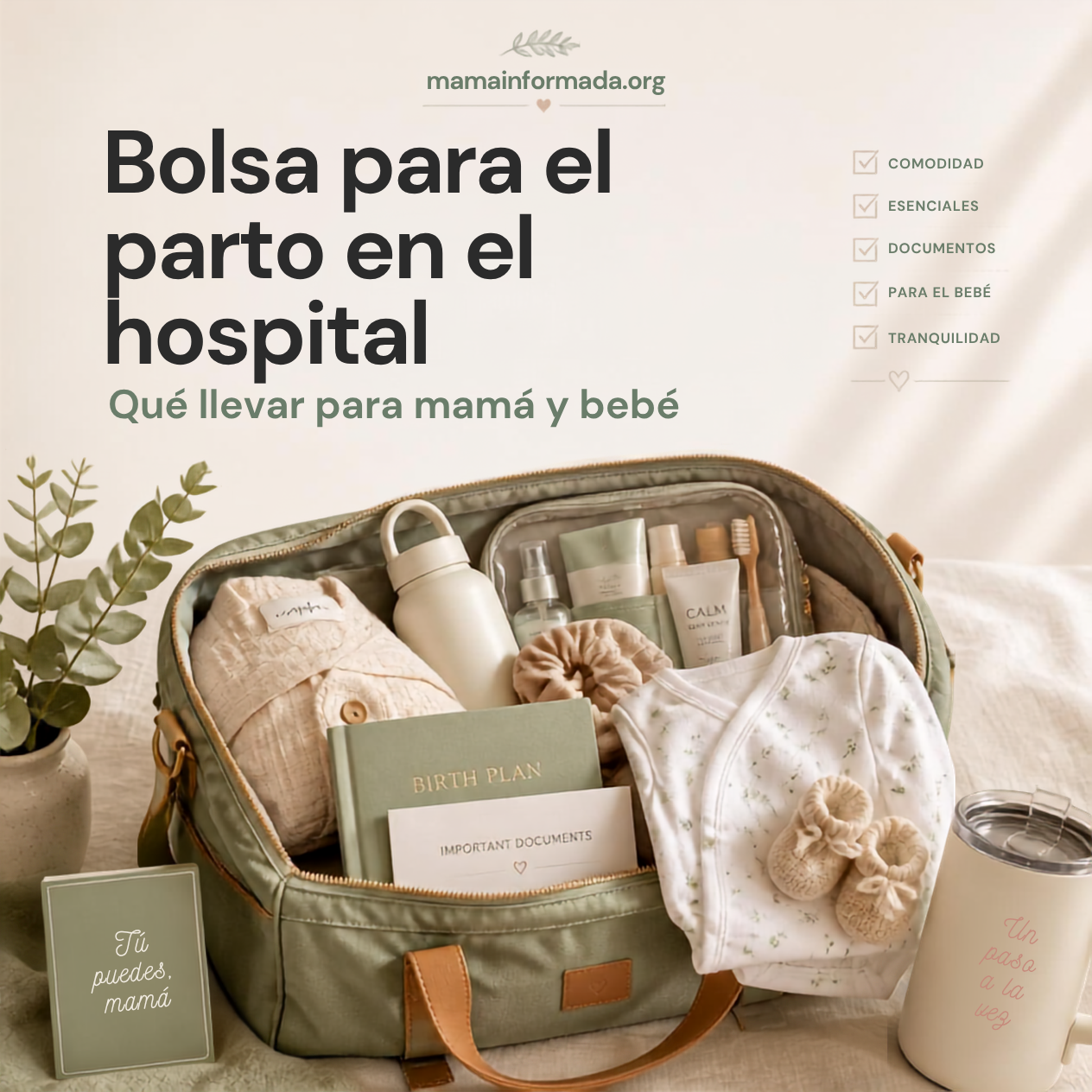 Bolso maternal: la guía completa de la matrona sobre qué llevar al hospital