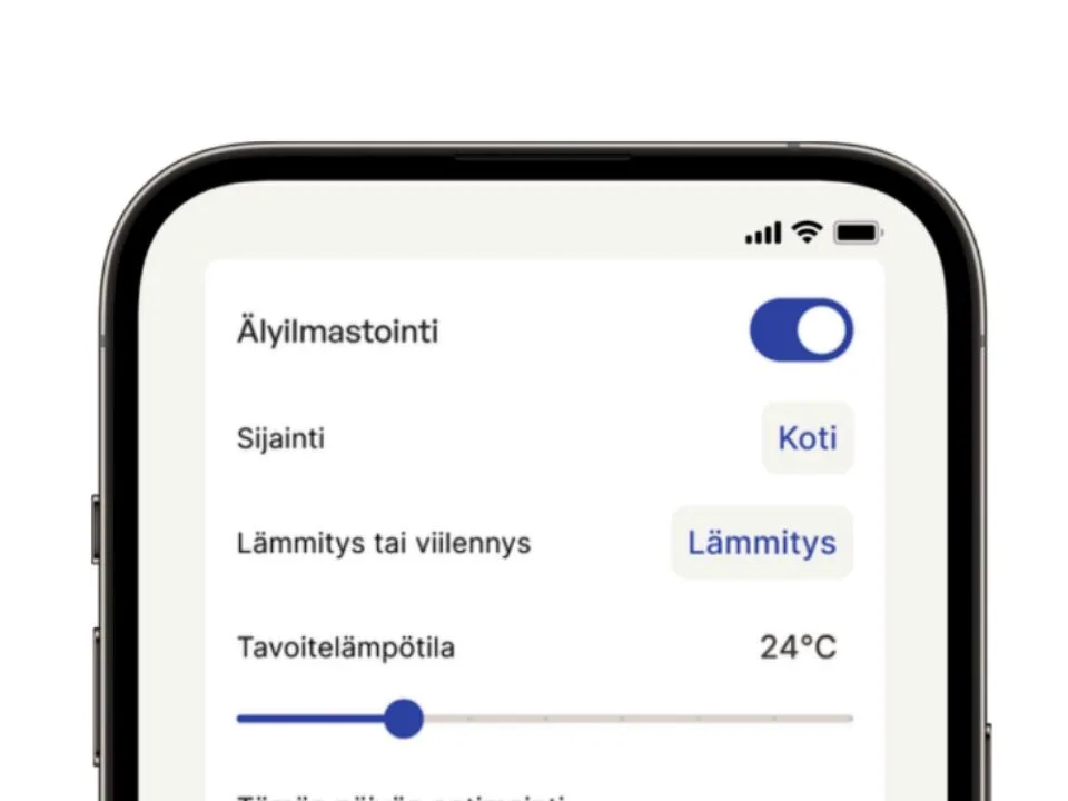 Valitse älyohjauksen asetukset