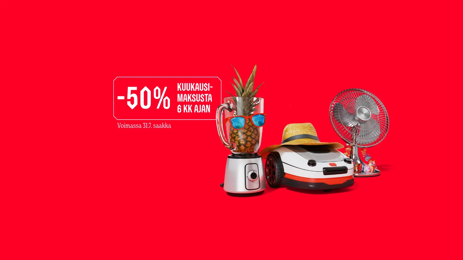 Kesäetu sähkösopimuksiin -50%