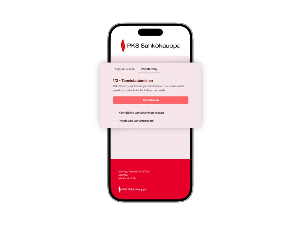 Rekisteröityminen PKS Liveen