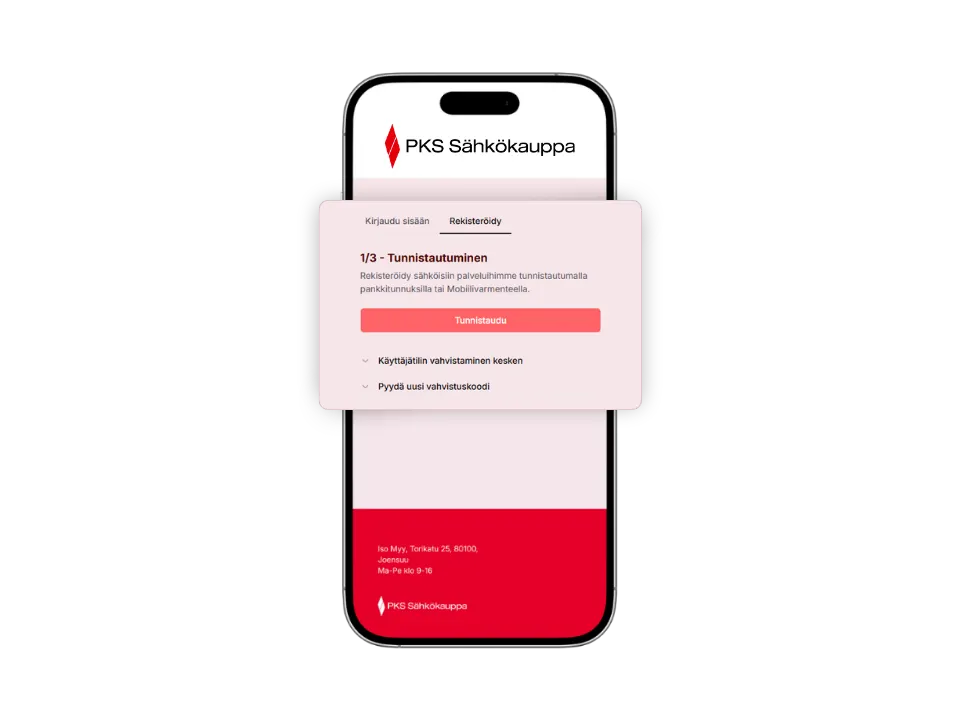 Rekisteröityminen PKS Liveen