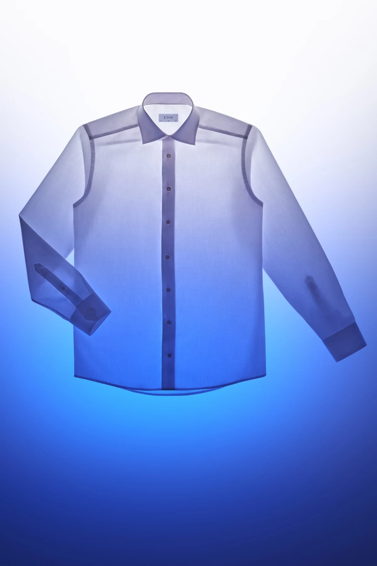 A Blueprint image of a white shirt