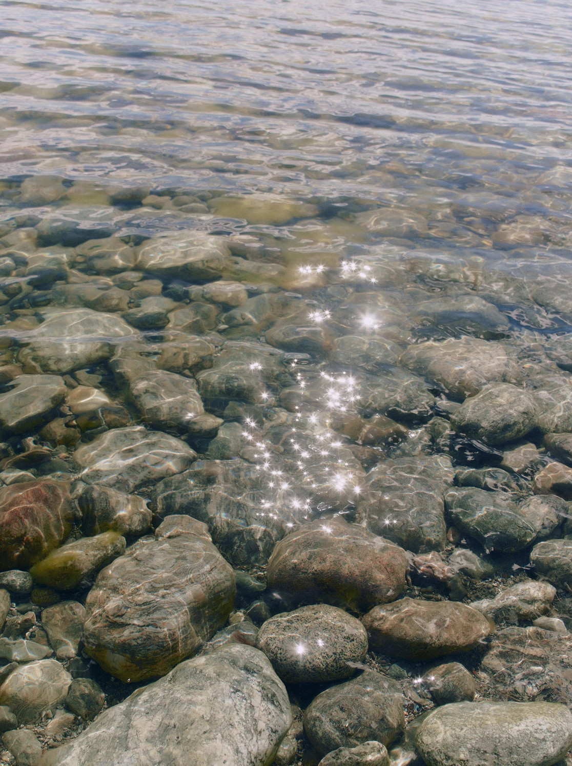 rocks under water