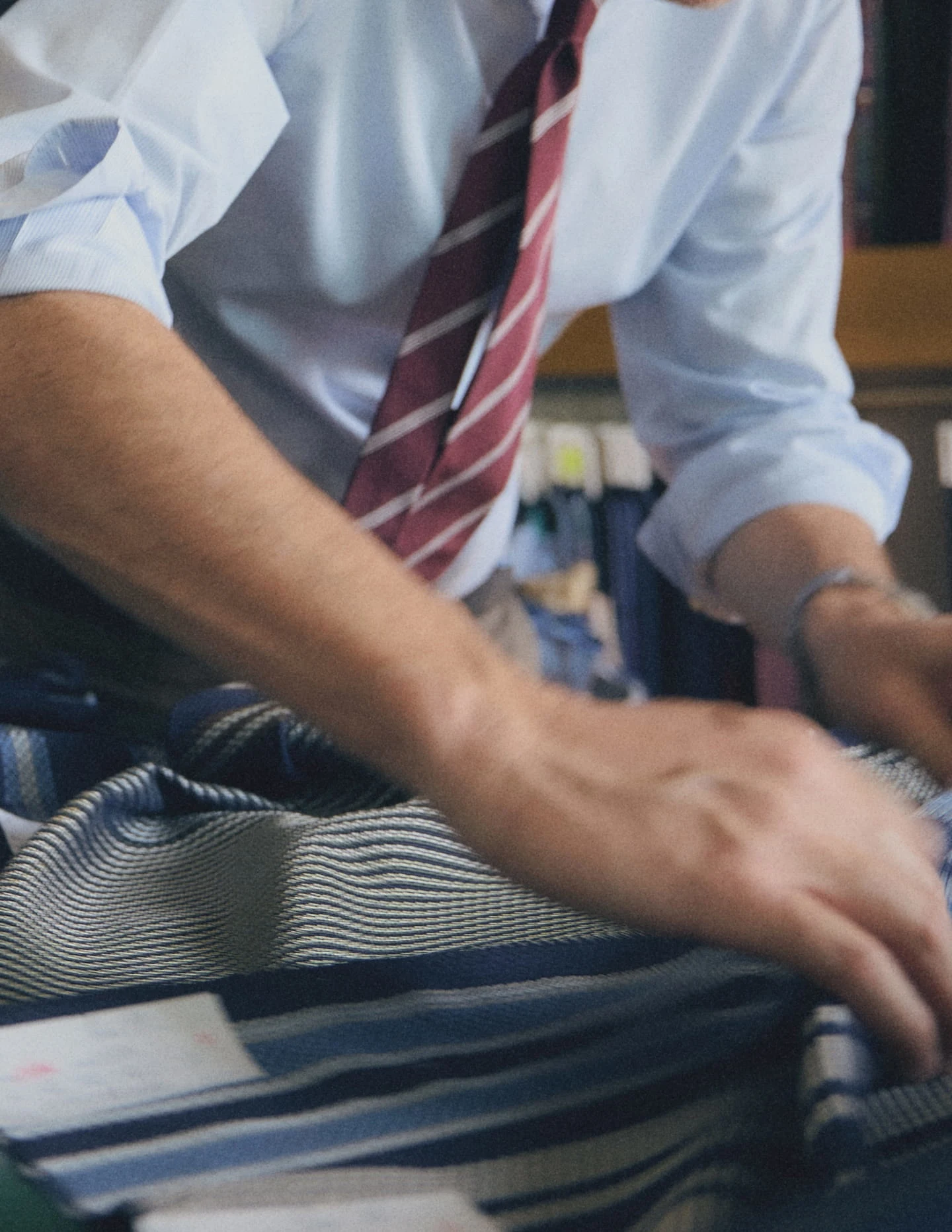 Explore Eton grenadine ties, woven from Italian silk in Como, Italy. Discover the traditional weave, craftsmanship and distinctive textured finish.