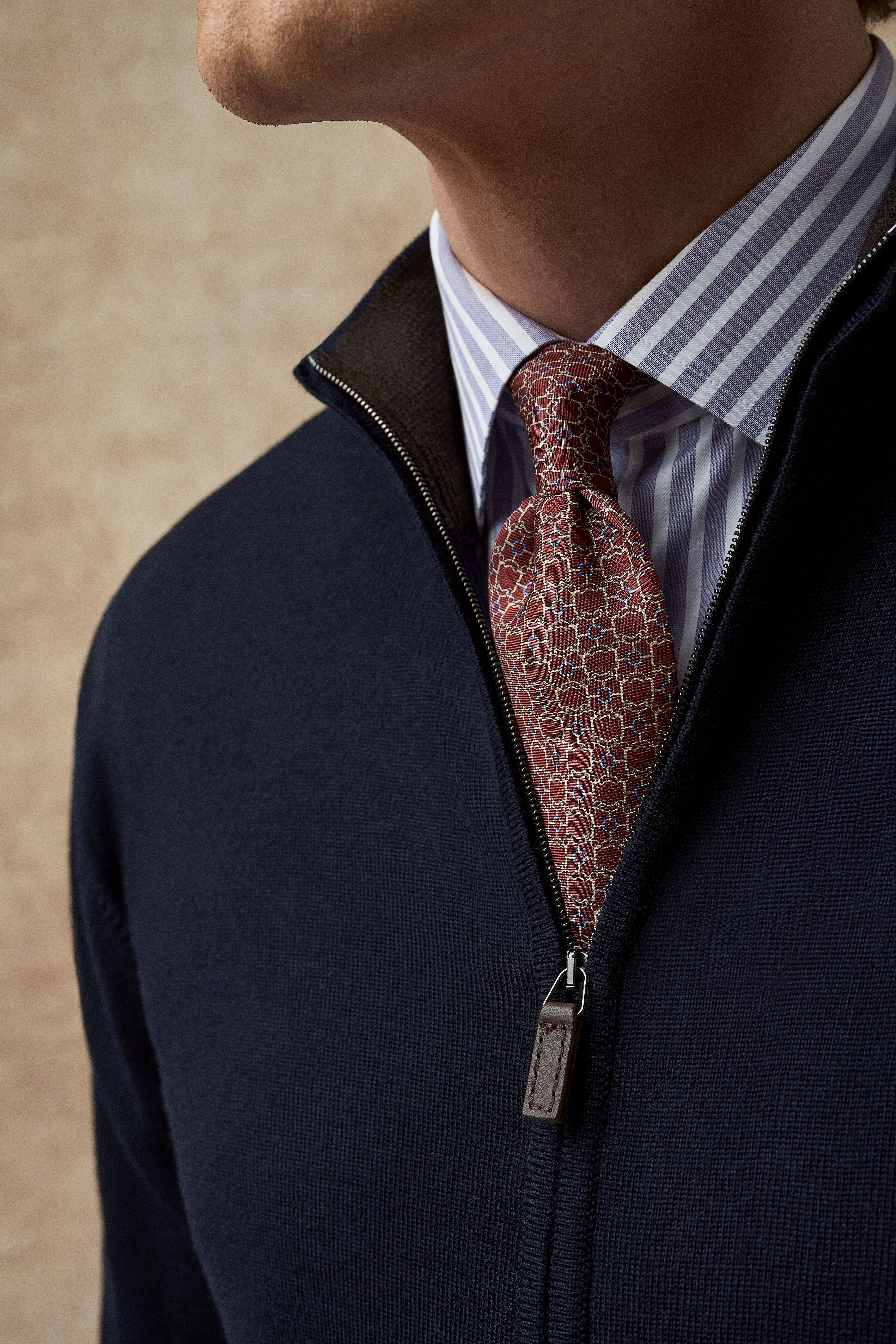 Full Zip Knit Cardigan - Eton