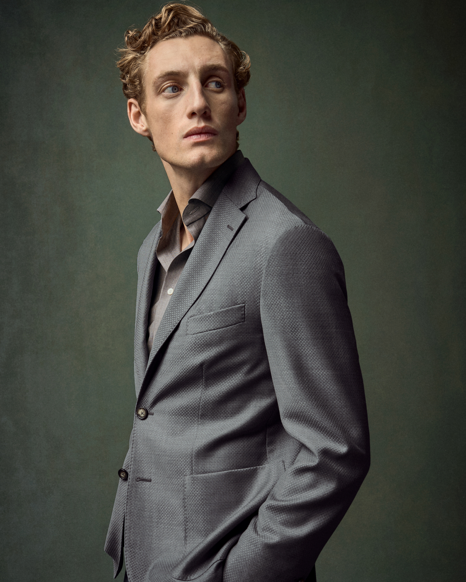 Wool Hopsack Soft Jacket - Eton