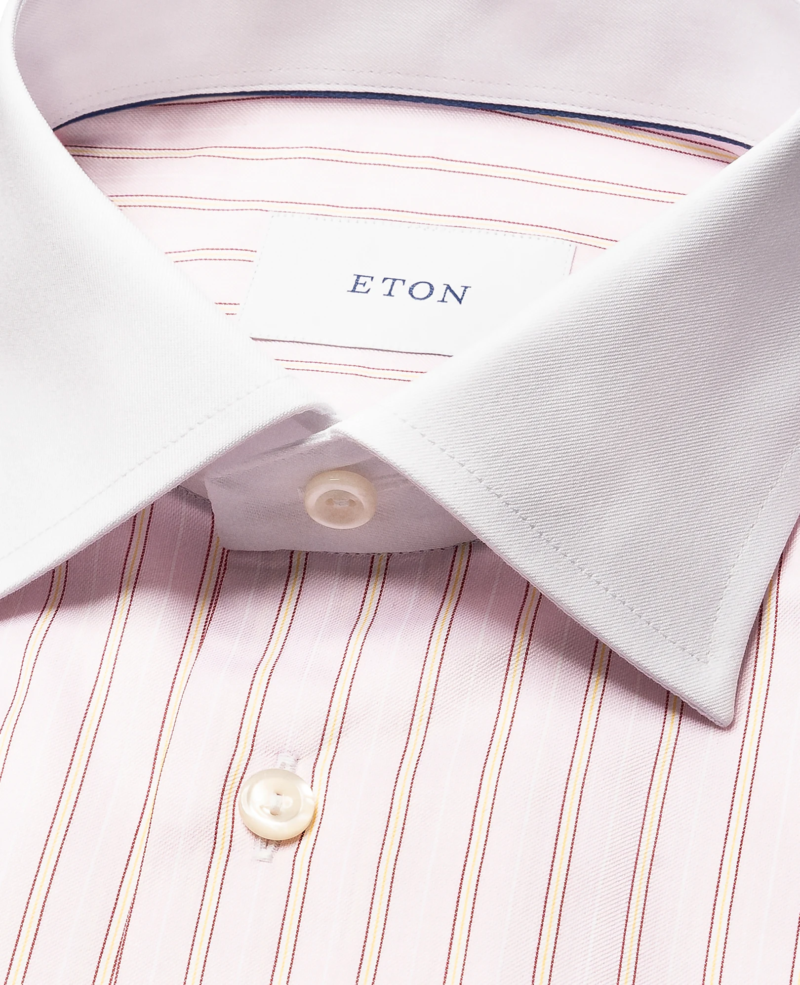 white contrast collar pink