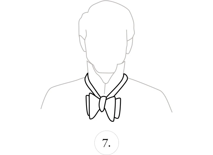 how to tie a bowtie step 7
