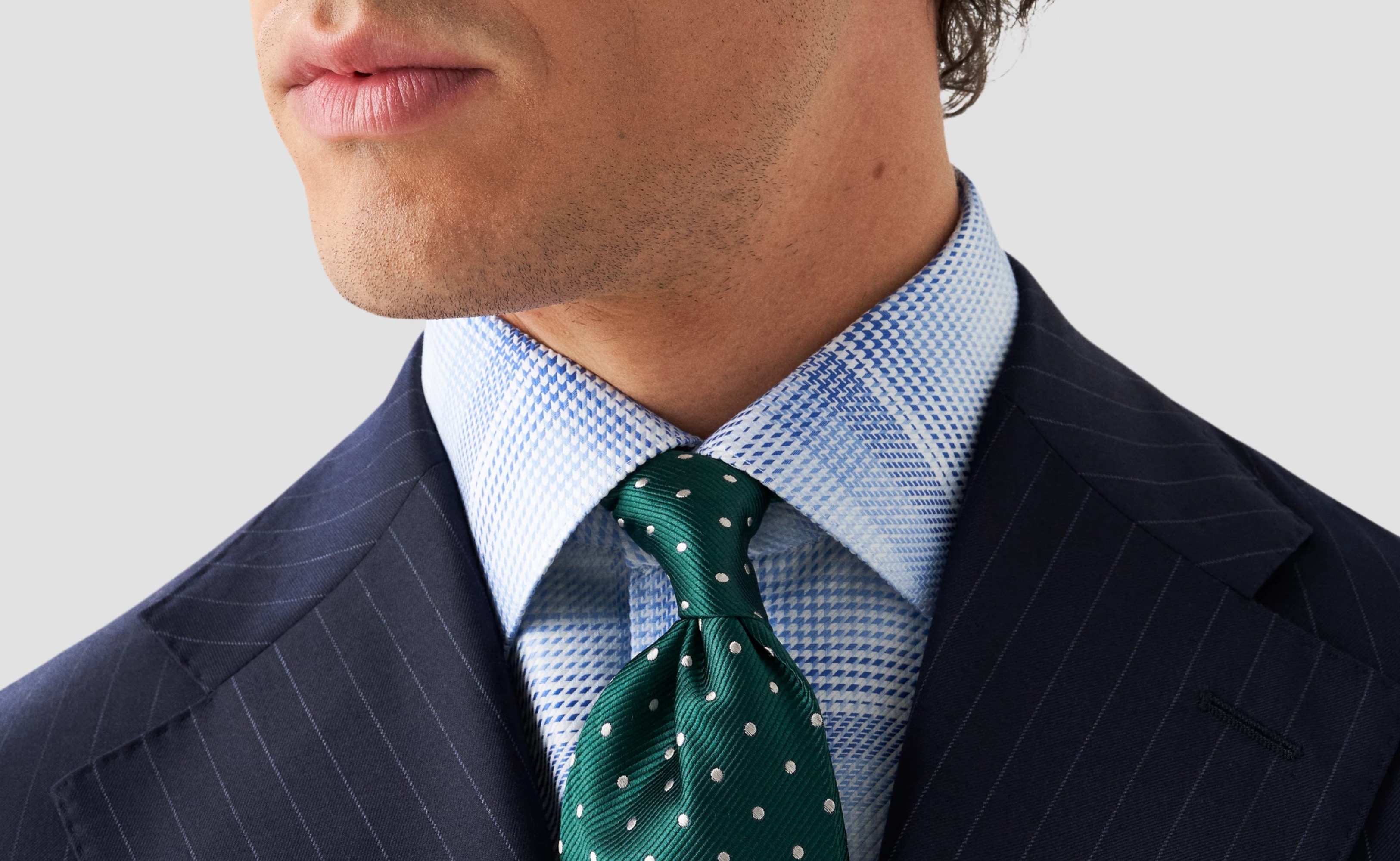 Black Dotted Shimmering Tie - Eton