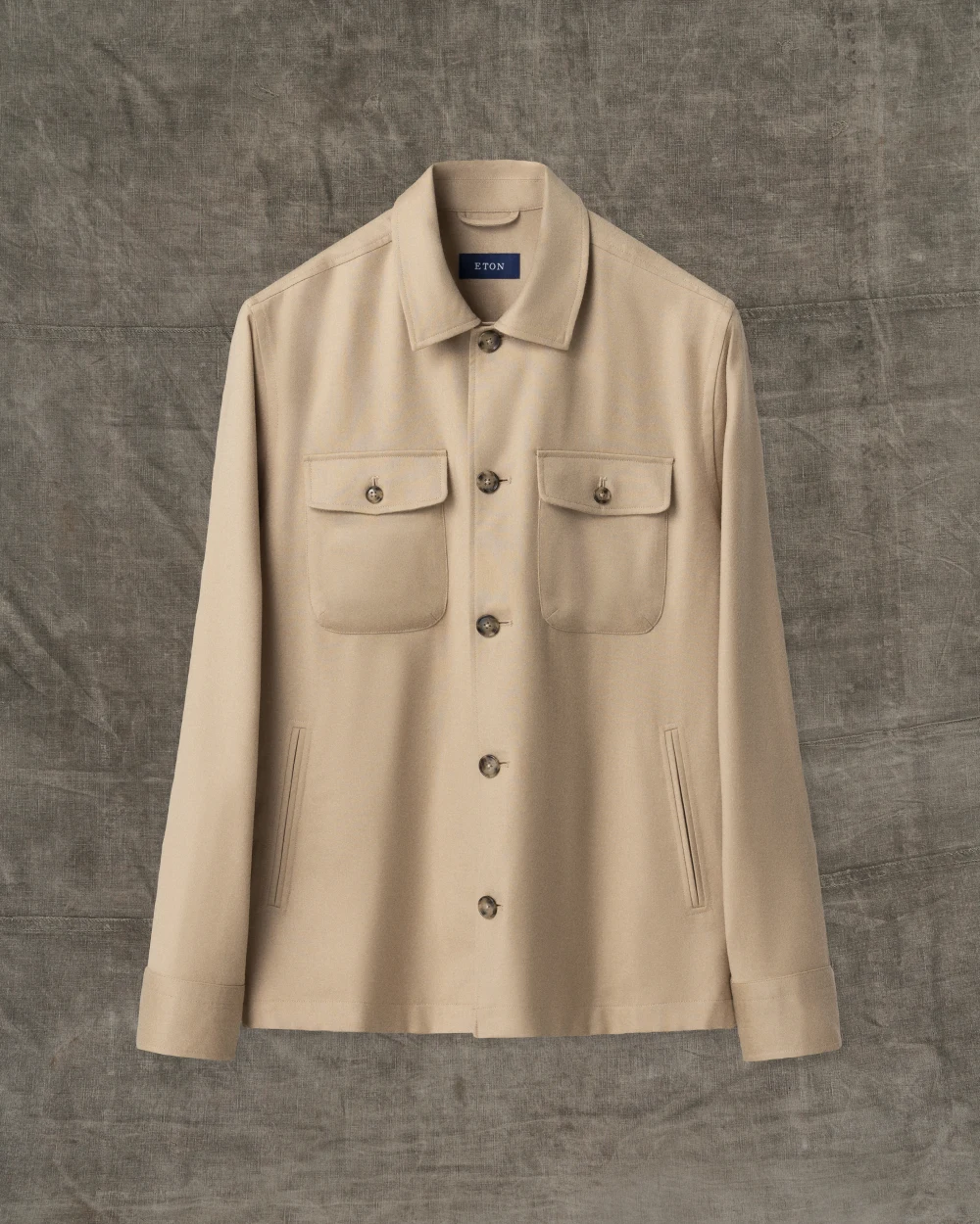 beige wool overshirt