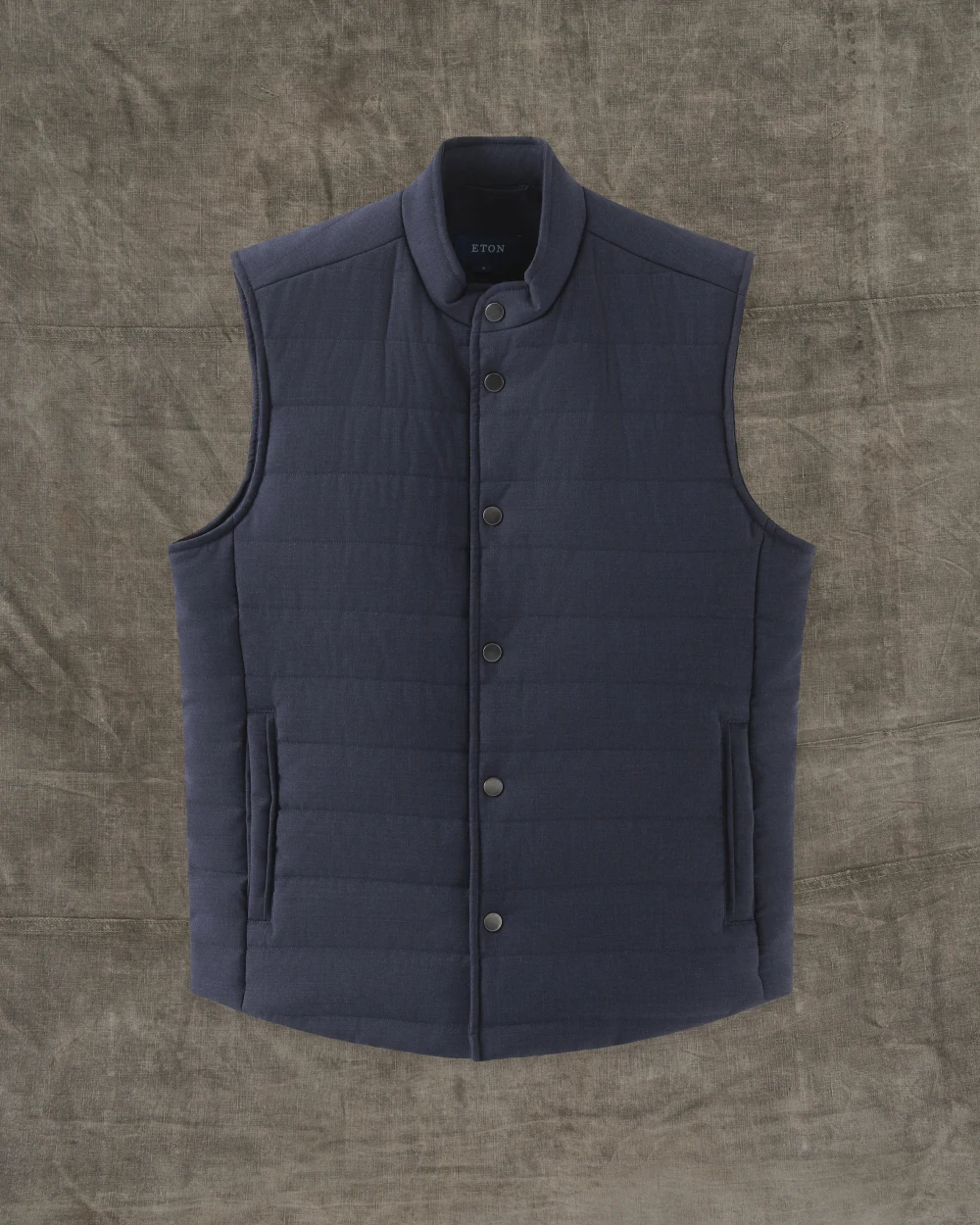 navy padded vest